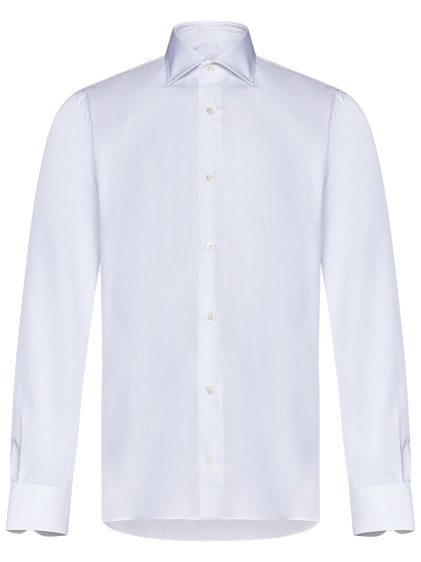 Franzese Collection Tailored White Cotton Shirt