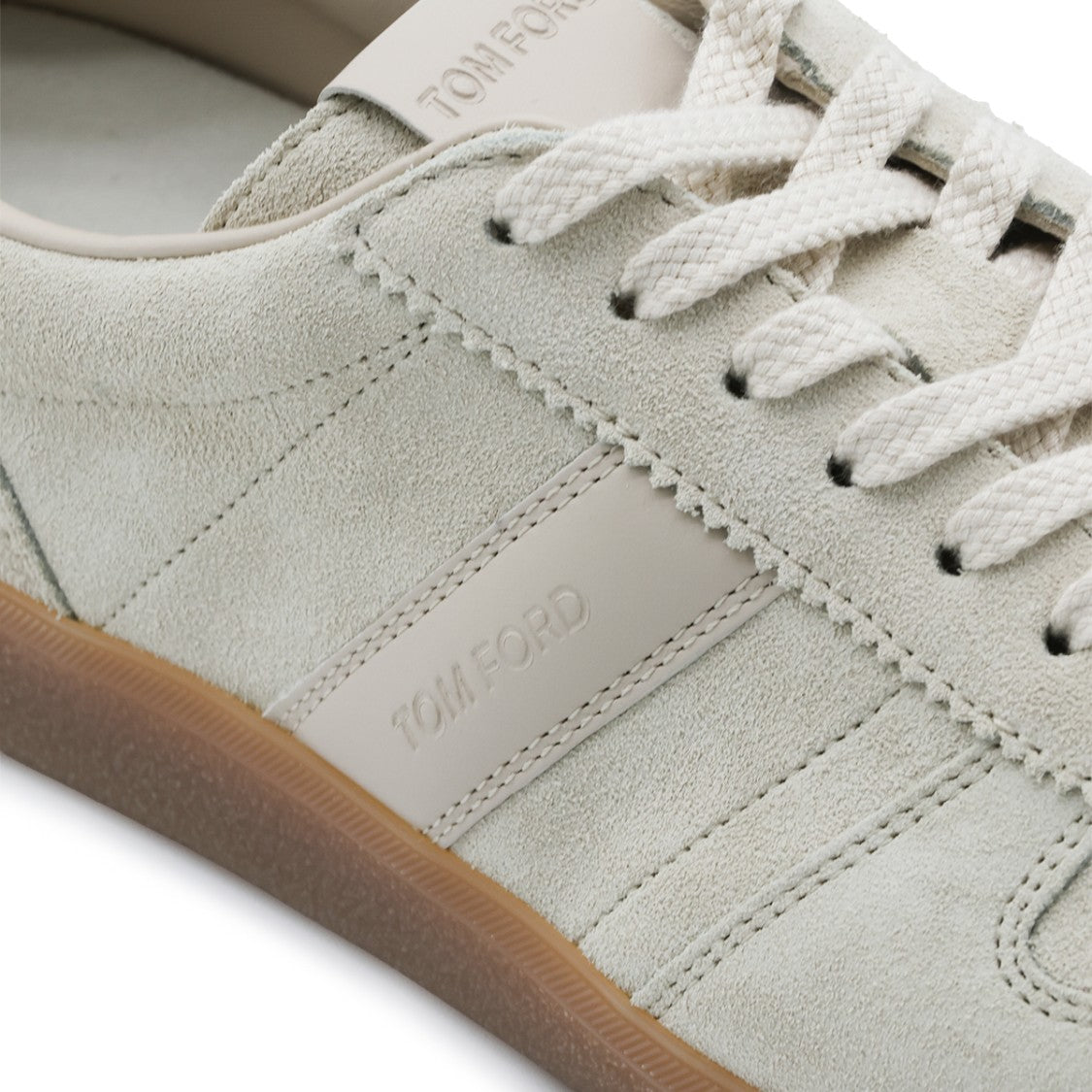 Tom Ford Low-Profile Suede Sneakers With Contrasting Sole