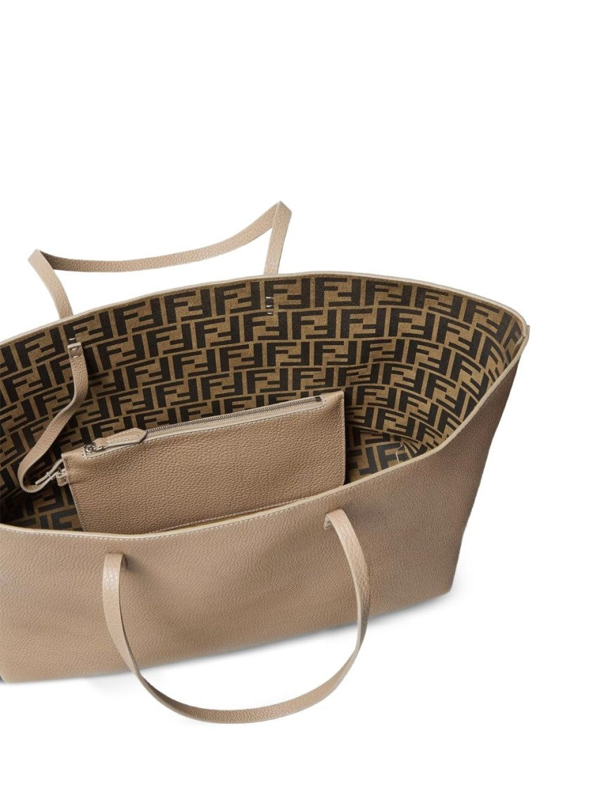 Fendi Textured Leather Tote Bag