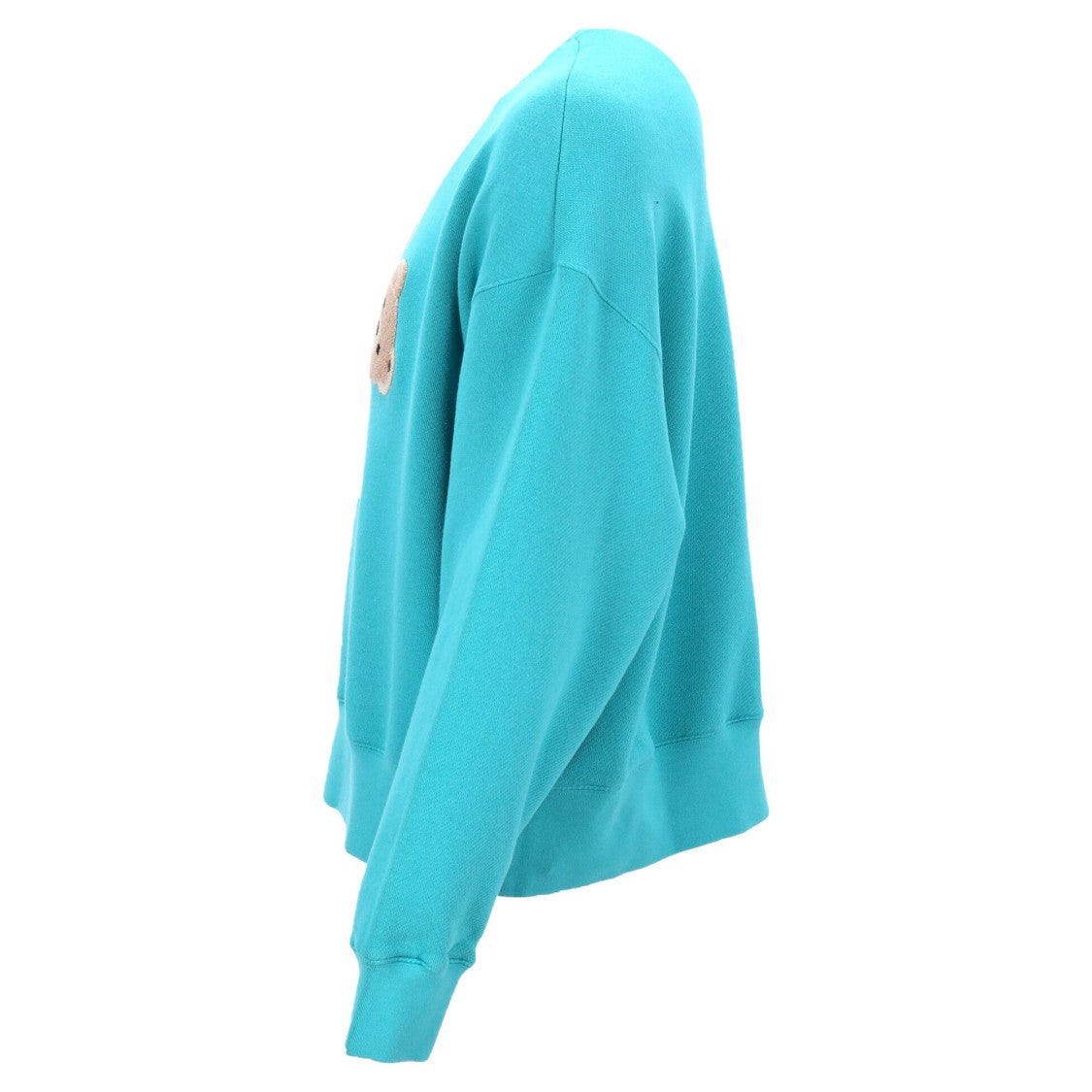 Palm Angels Bear Embroidered Sweatshirt With Print And Ribbed Details