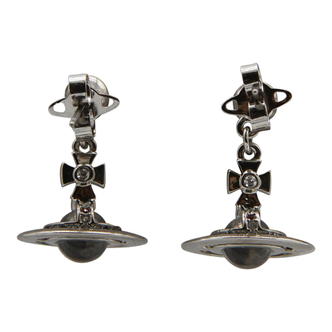 Vivienne Westwood Planetary Design Clip-On Earrings With Gemstone Cross