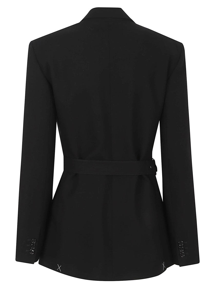 Loewe Fluid Wool Jacket With Wrap-Front Drape