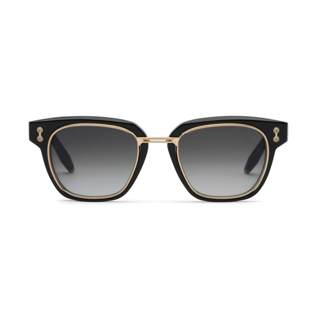 Akoni Apollo Bold Square Frame Sunglasses With Gold Metal Accents