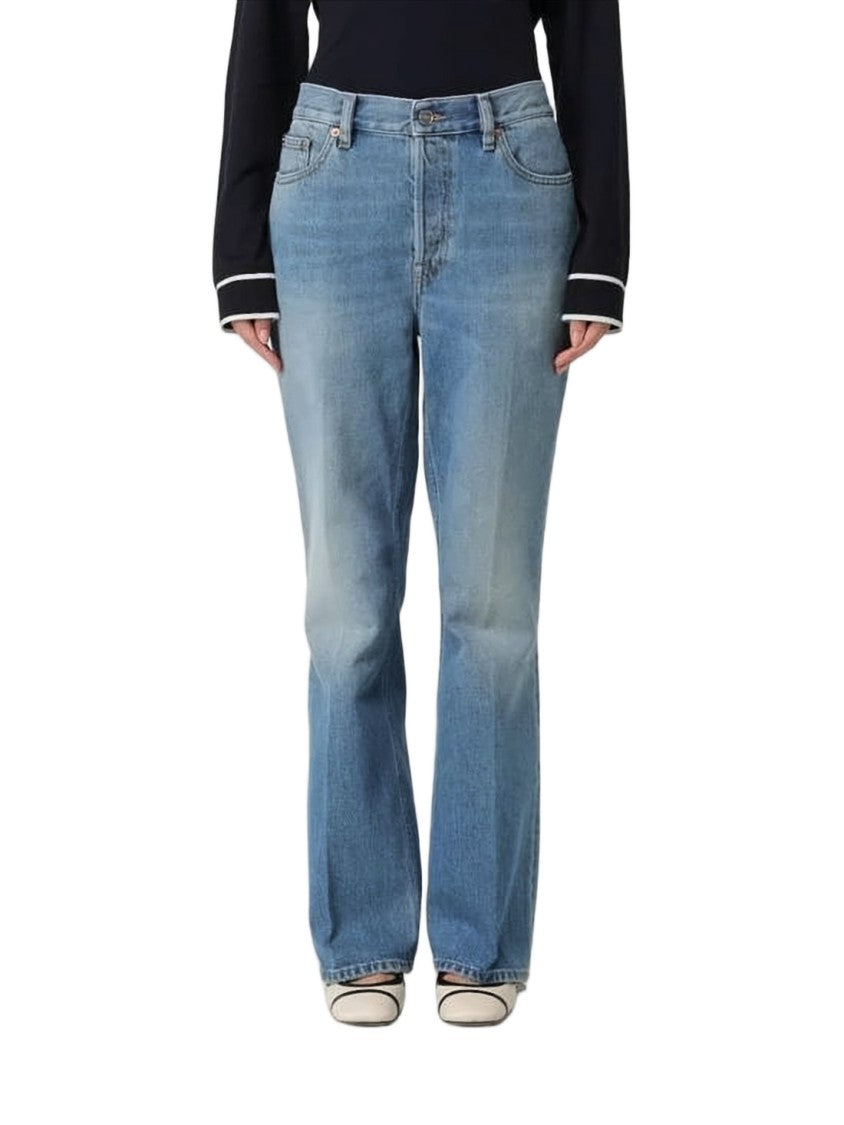 Gucci Straight-Leg Denim Pants With Mid-Rise Waist