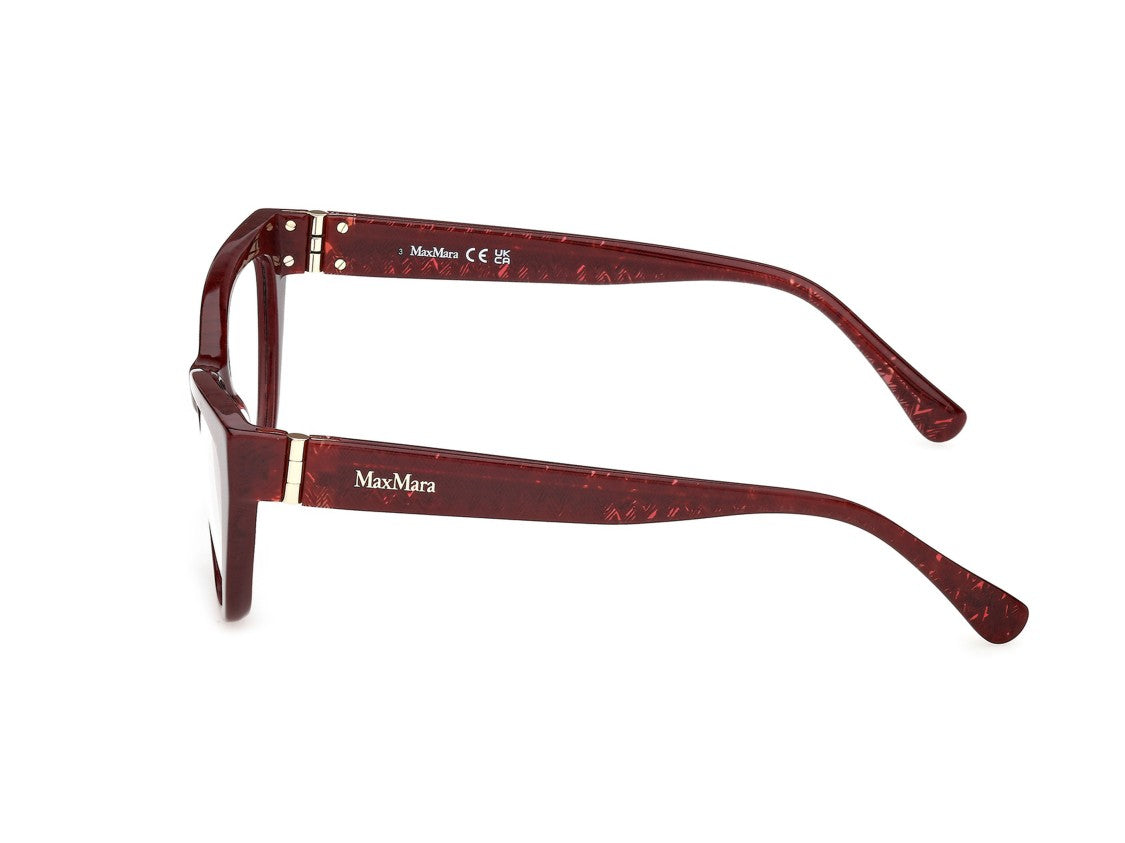 Max Mara Marbled Burgundy Mm5228 Oversized Cat-Eye Sunglasses