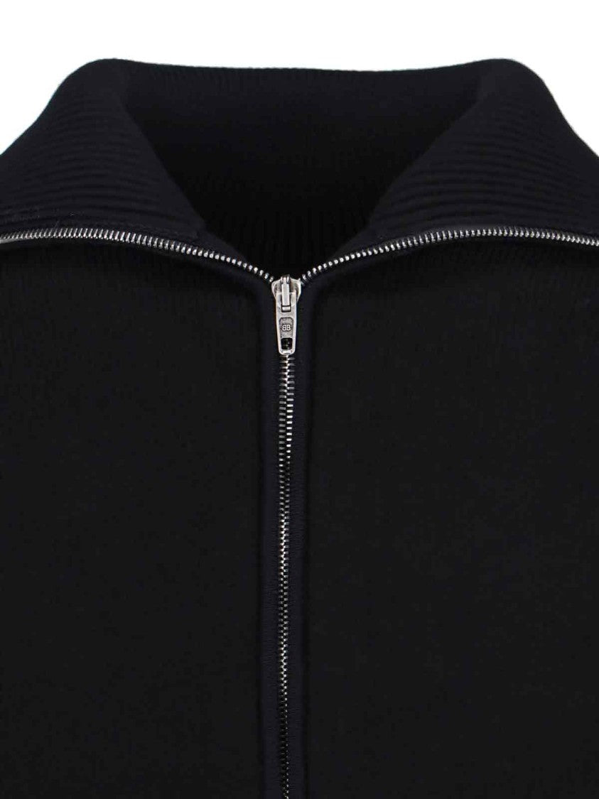 Balenciaga Zip-Back Sweater – Black
