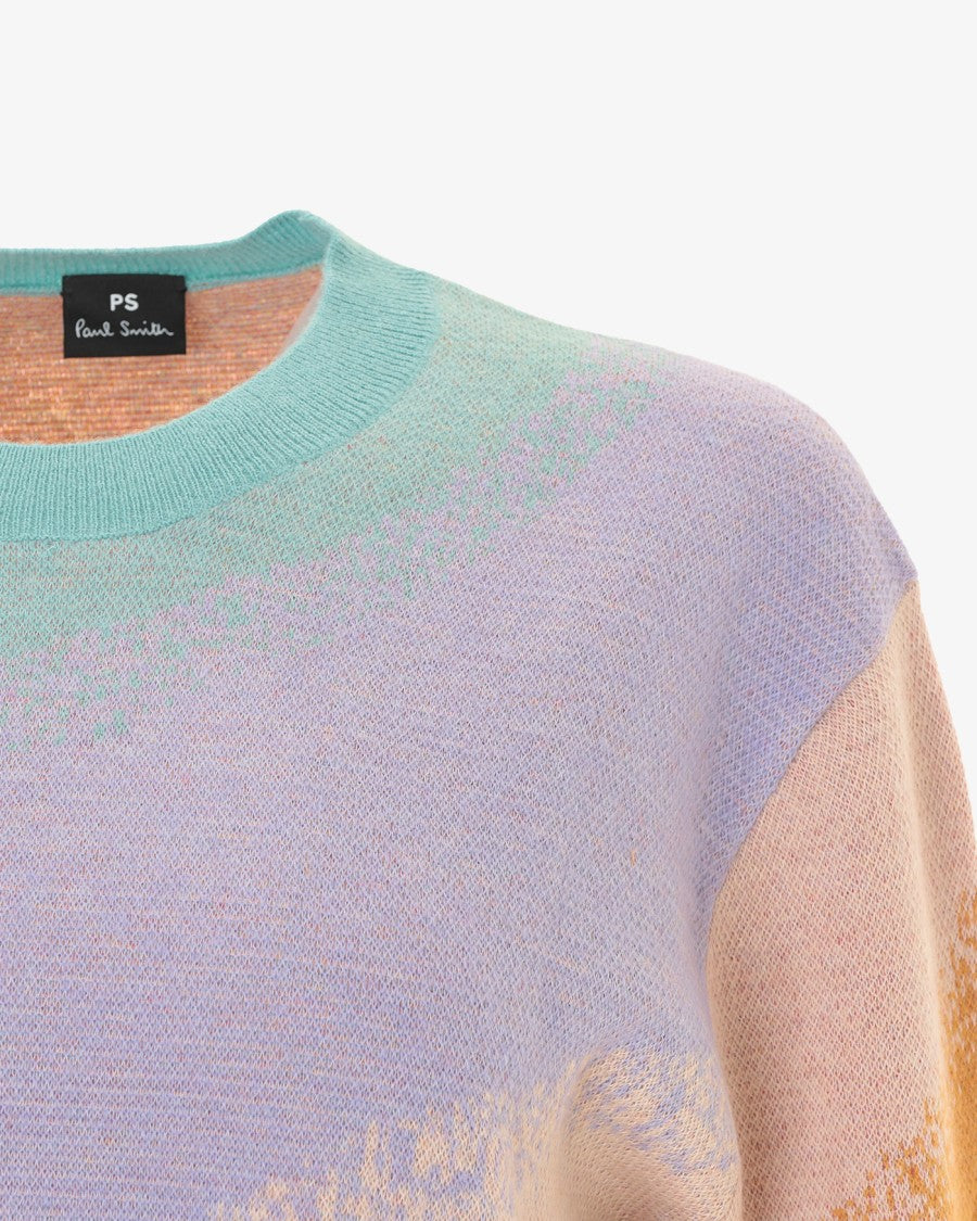 Paul Smith Multicolored Knitted Sweater With Swirl Pattern