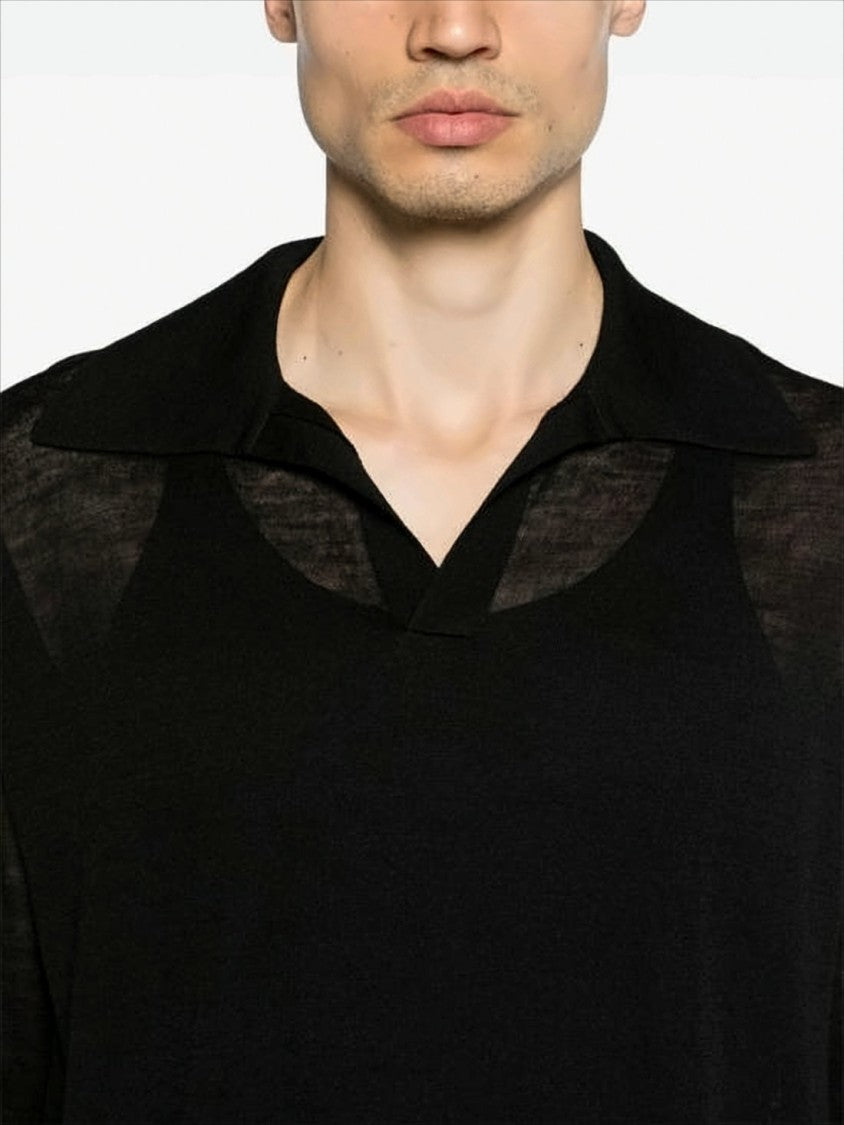 Auralee Relaxed Fit Polo Shirt With Classic Collar