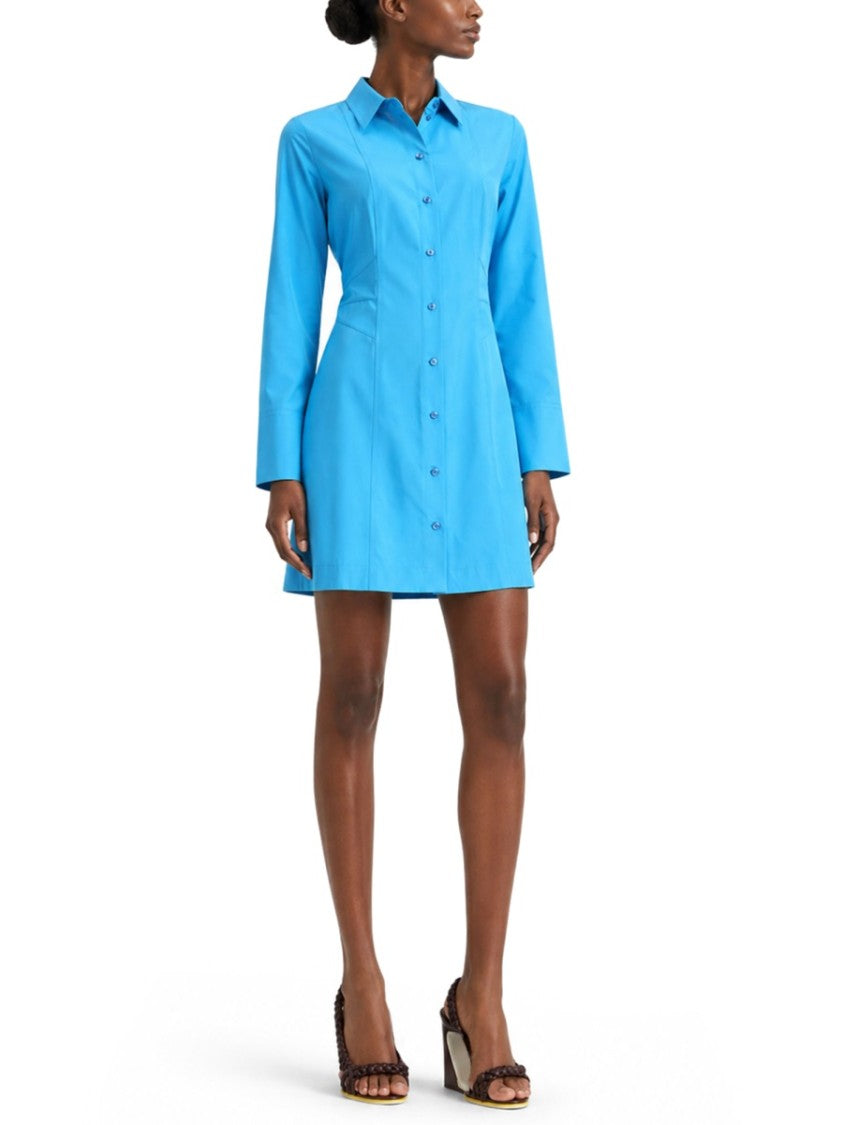 Fendi Structured Tailored Mini Dress With Classic Collar