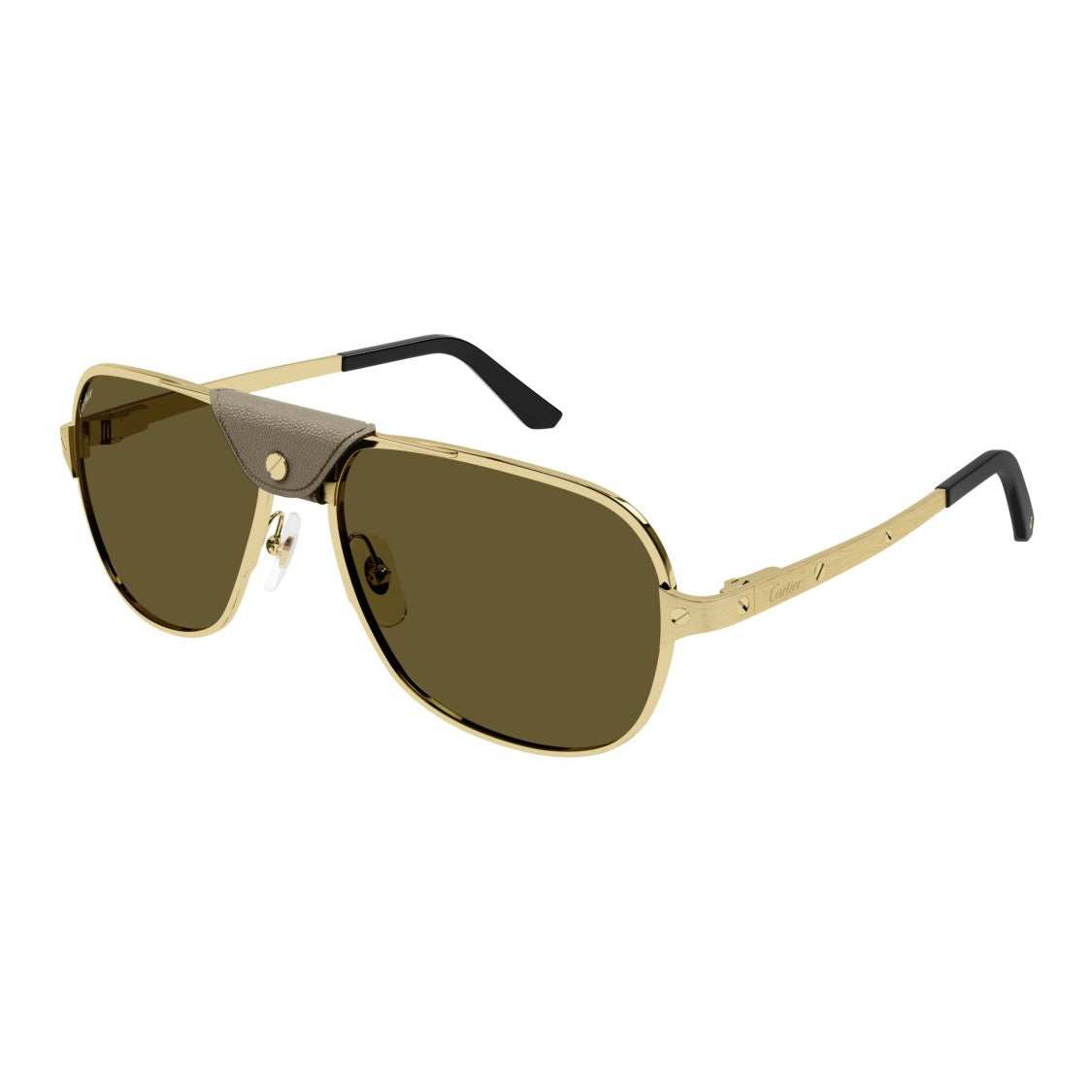 Cartier Ct0165s Gold Metal Frame Sunglasses