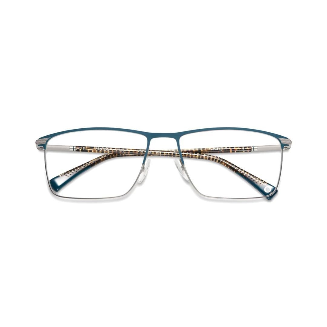 Etnia Barcelona Fenton Rectangular Metal Eyeglasses With Patterned Temples