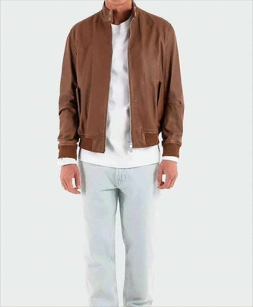 Boss Brown Straight Fit H-Moiner Jacket