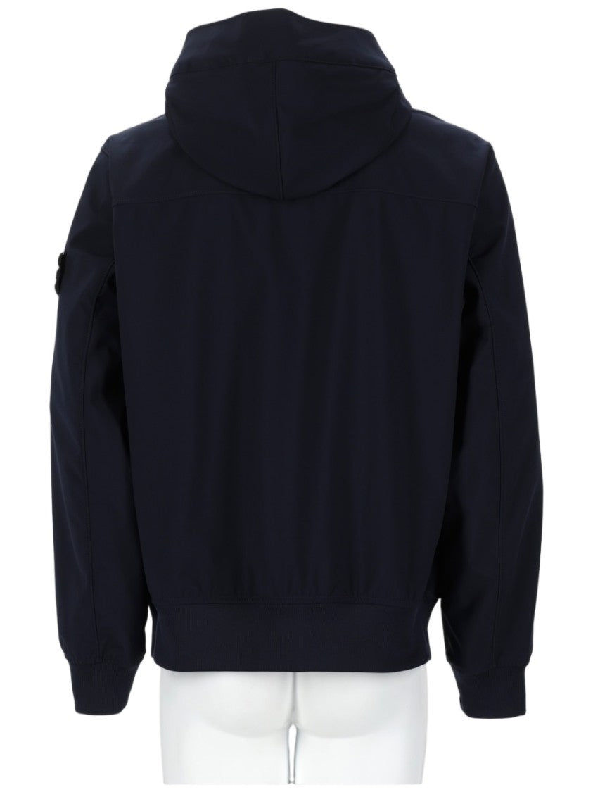 Stone Island Casual Fitted Hood Polyester-Blend Jacket