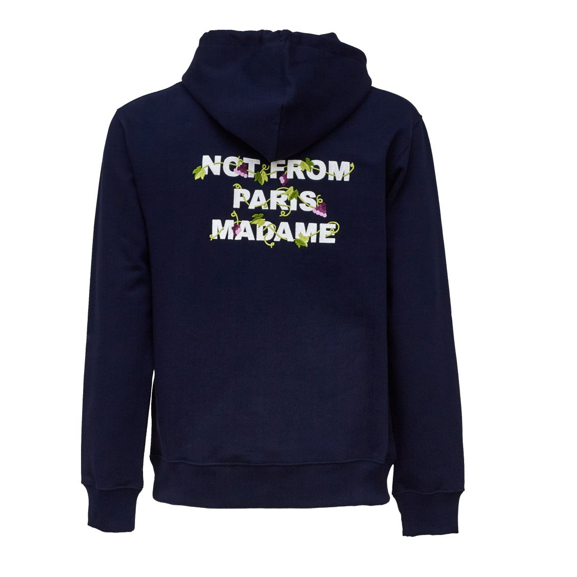 Drôle De Monsieur Vine Motif Embroidered Hoodie With Adjustable Fit