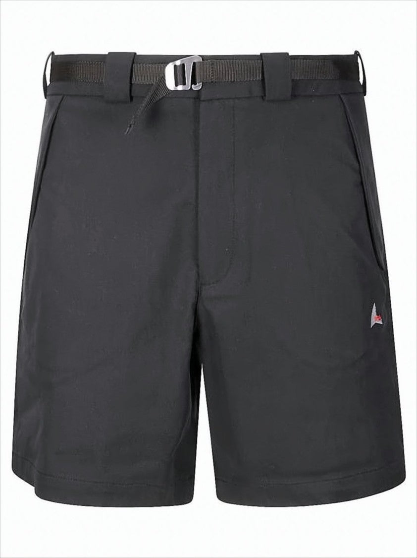 Roa Tailored Black Shorts With Built-In Belt