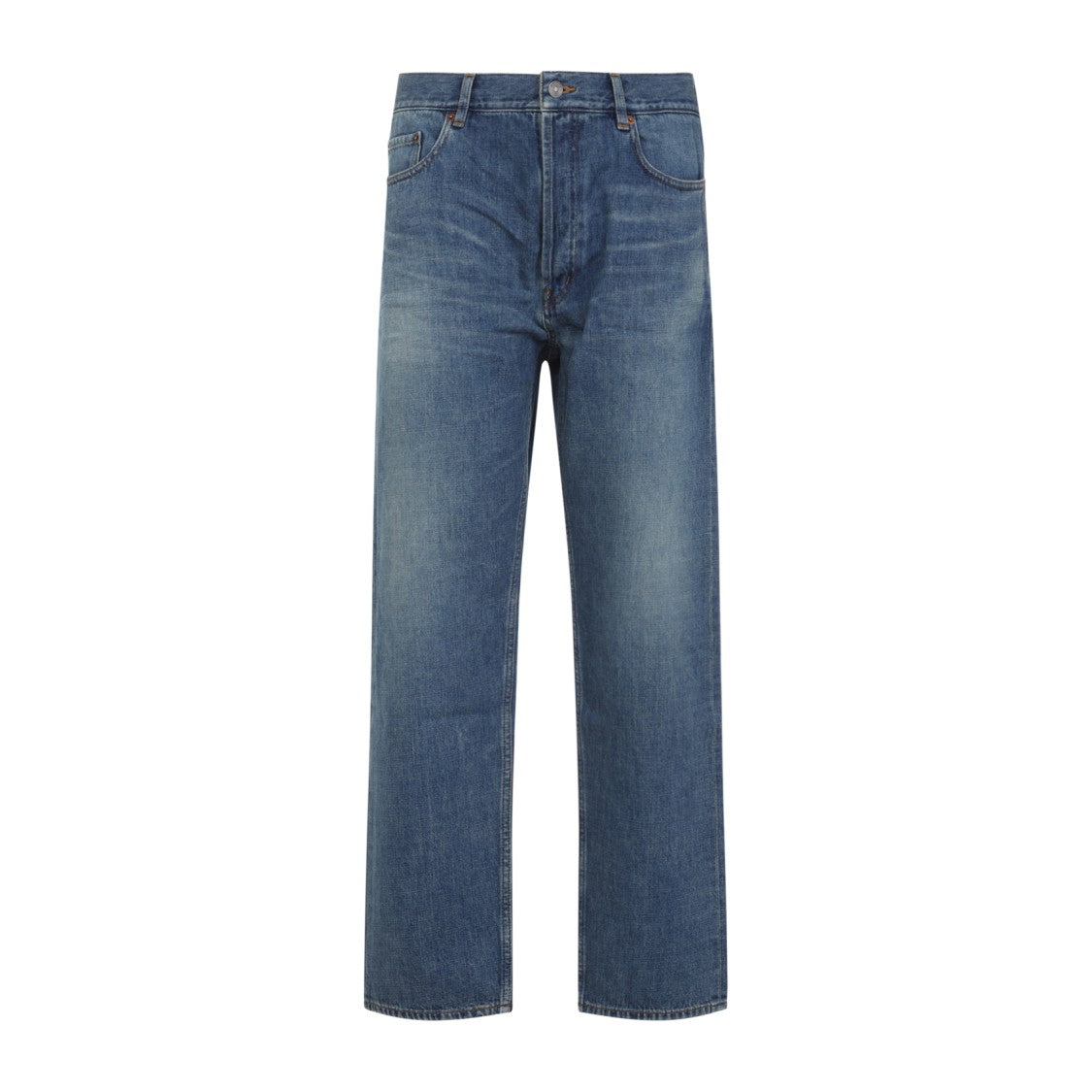 Saint Laurent Mick Long Blue Cotton Jeans