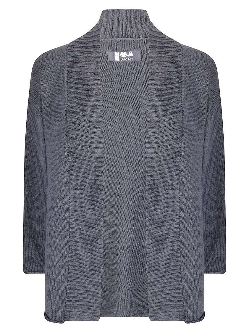 Labo.Art Open Design Cardigan In 100% Virgin Wool