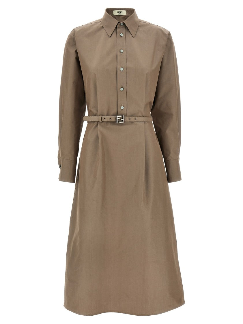 Fendi Chemisier Midi Dress