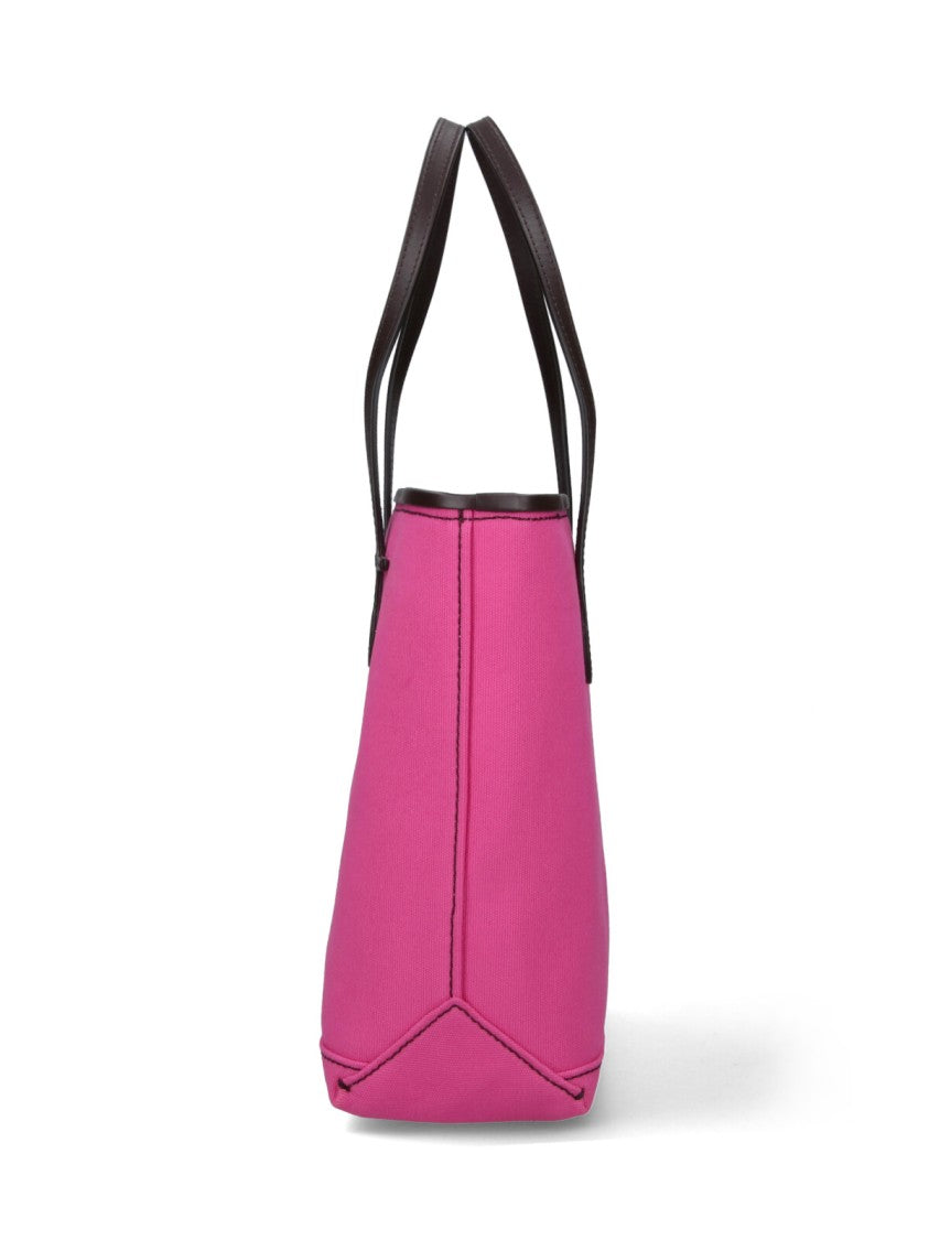 J. W. Anderson Pink Anchor Structured Canvas Logo Tote