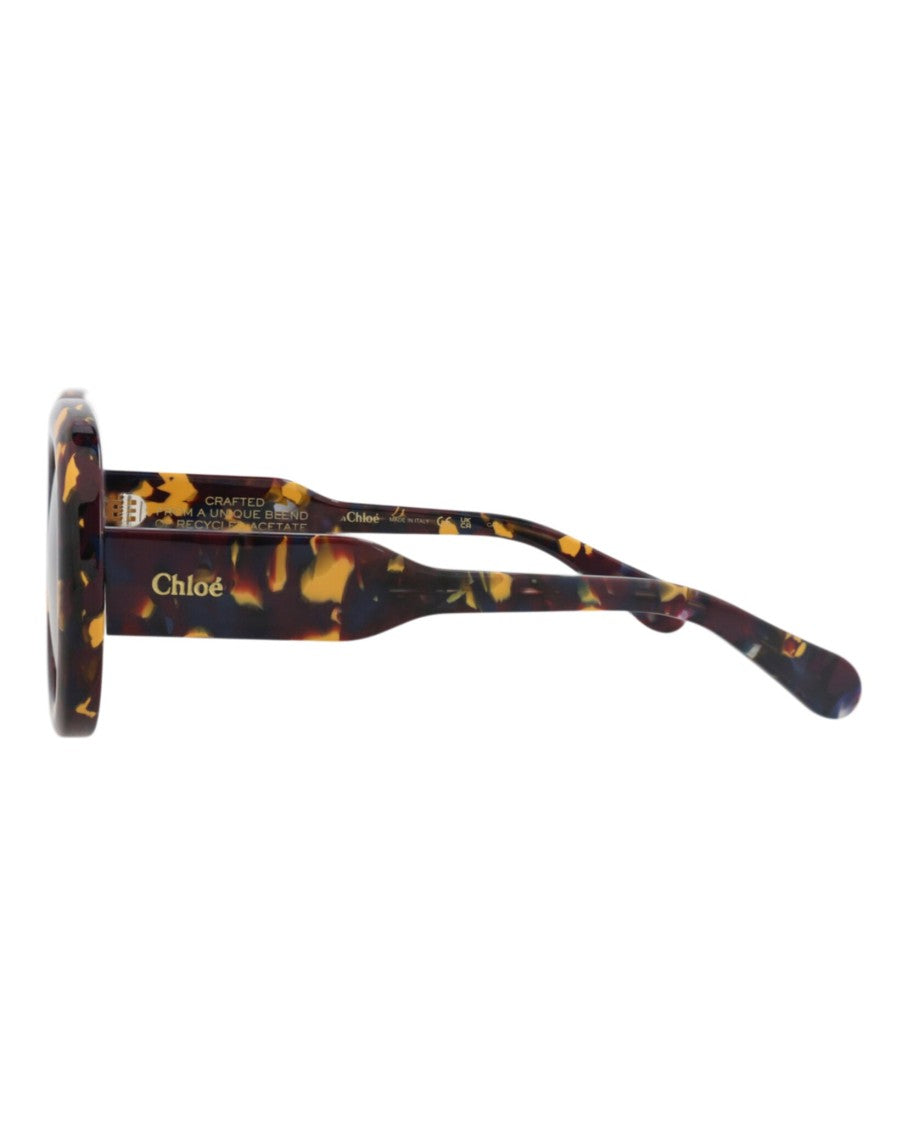 Chloé Square-Frame Sunglasses In Recycled Acetate With Tortoiseshell Pattern