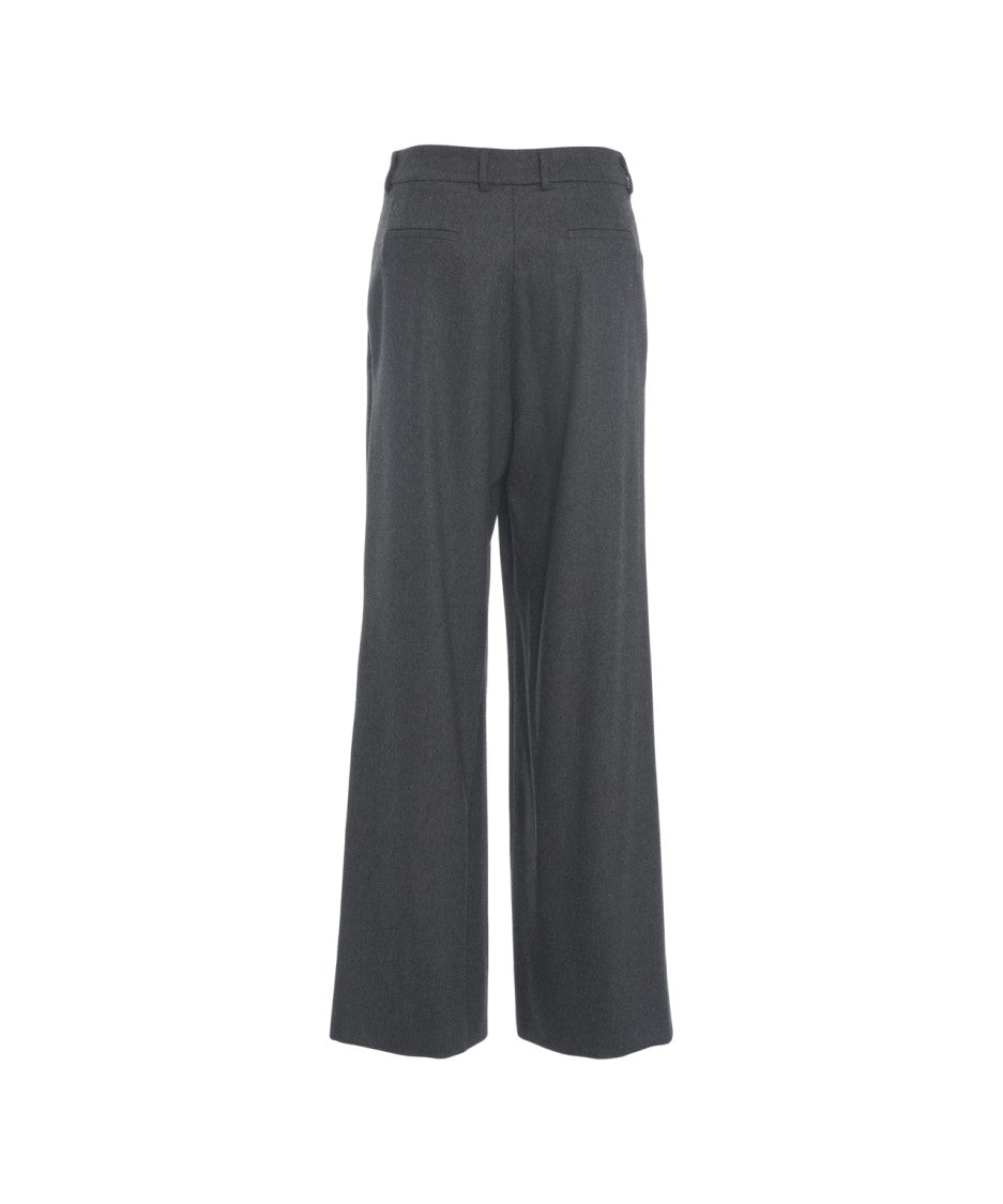 Pt Torino Pleated Wide-Leg Trousers With High Waist And Tailored Finish