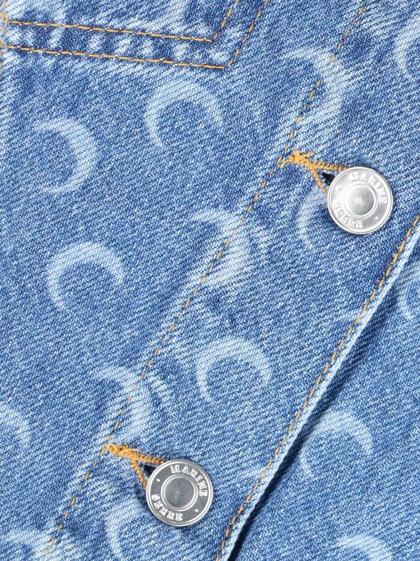 Marine Serre "Moon" Crop Jacket – Light Blue