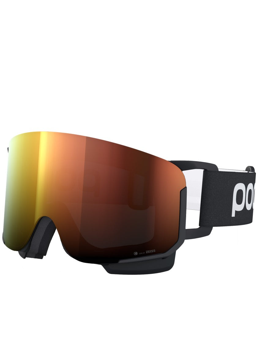 Poc Black Nexal Wraparound Reflective Ski Goggle