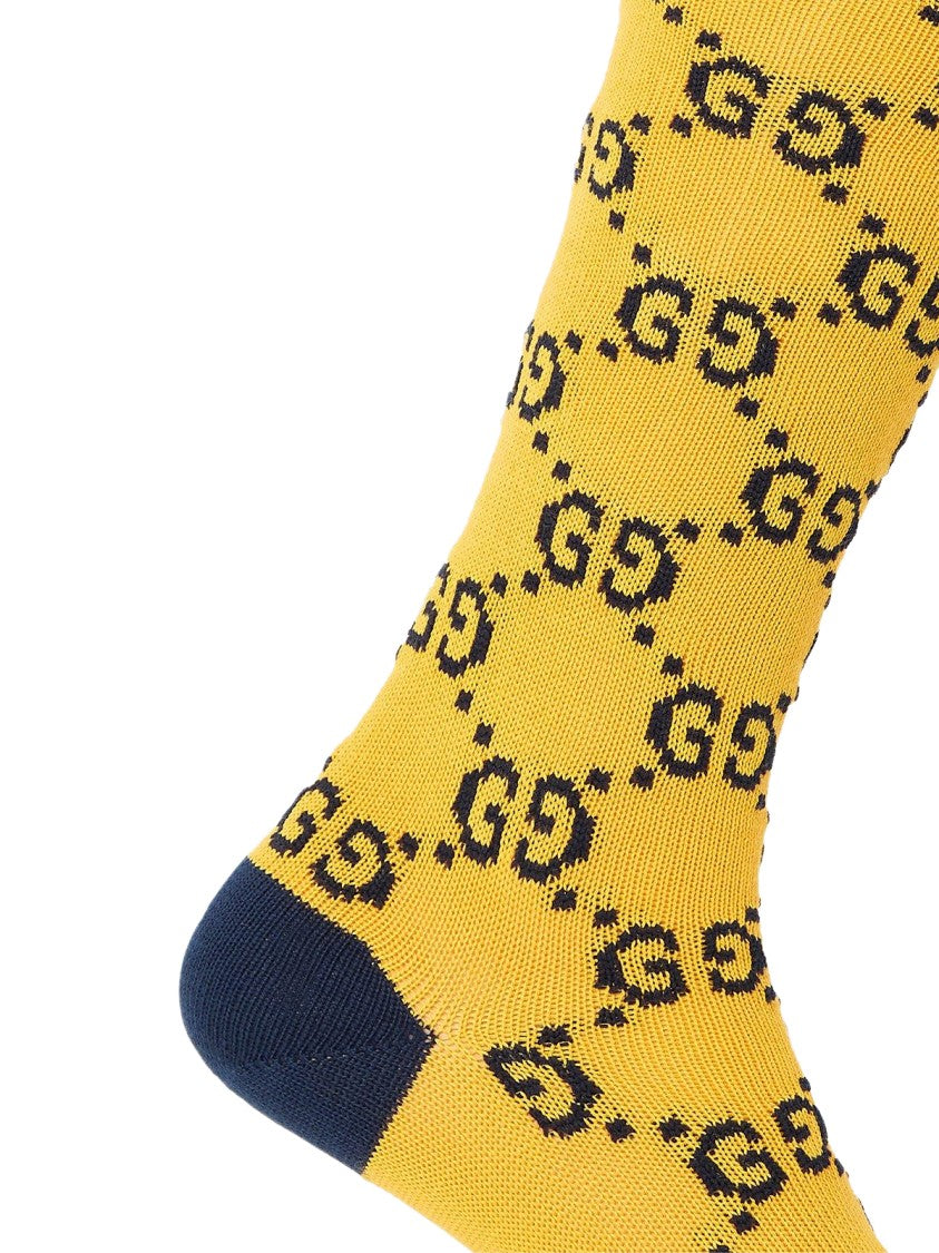 Gucci Monogram Logo Long Socks