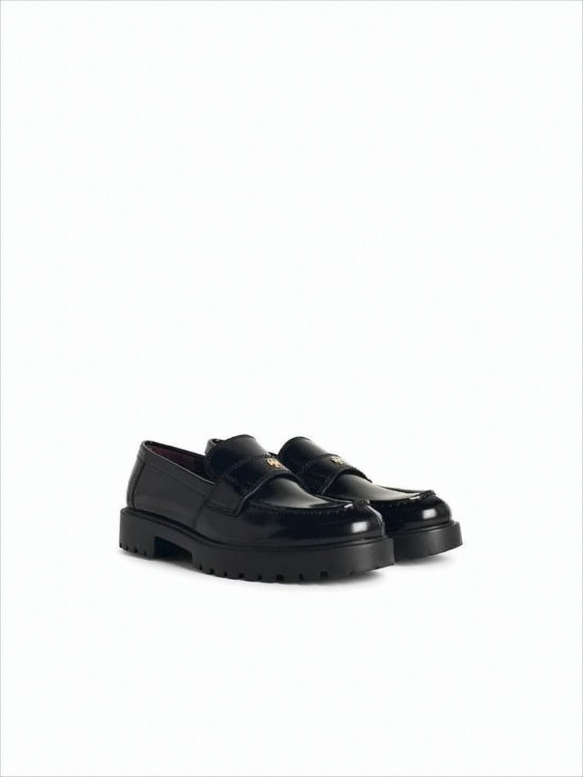 Tory Burch Polished Leather Loafer Flats