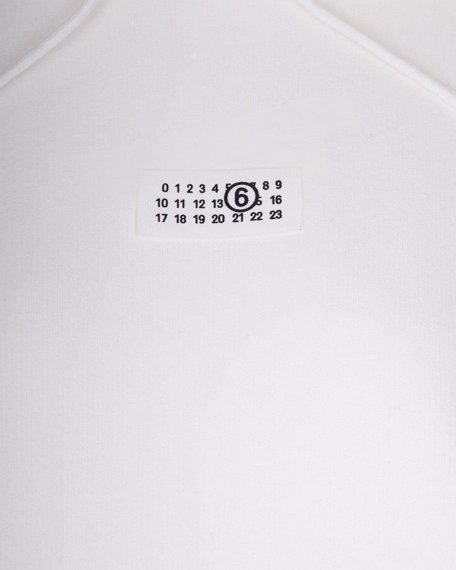 Mm6 By Maison Margiela Brushed Cotton Hoodie With Numeric Signature