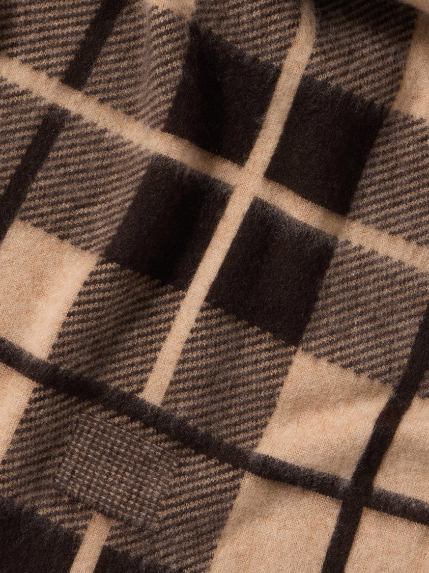 Guest In Residence Plaid Big Scarf With Neatly Finished Edges