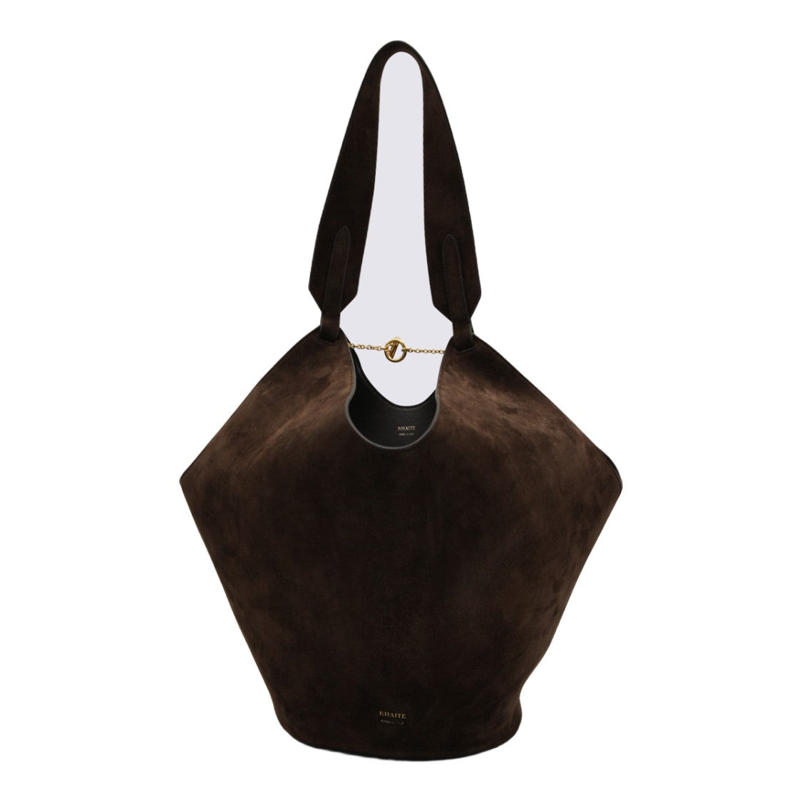Khaite Sculptural Brown Suede Bag