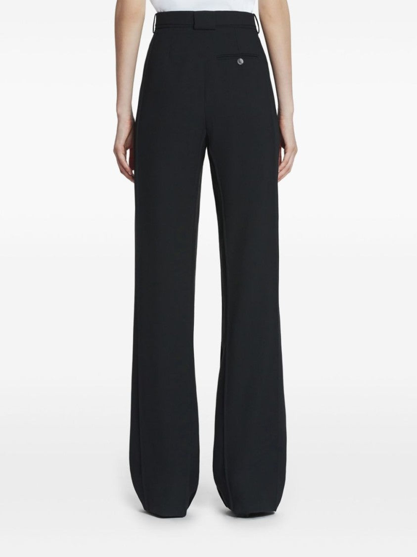 Lanvin Black Concealed Fastening Jetted Pocket Trousers