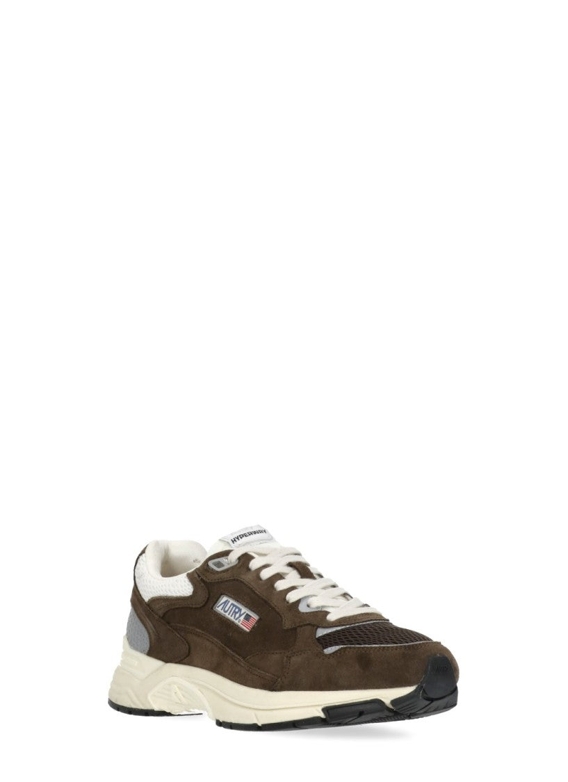 Autry Brown Hyperway Low Suede Sneakers