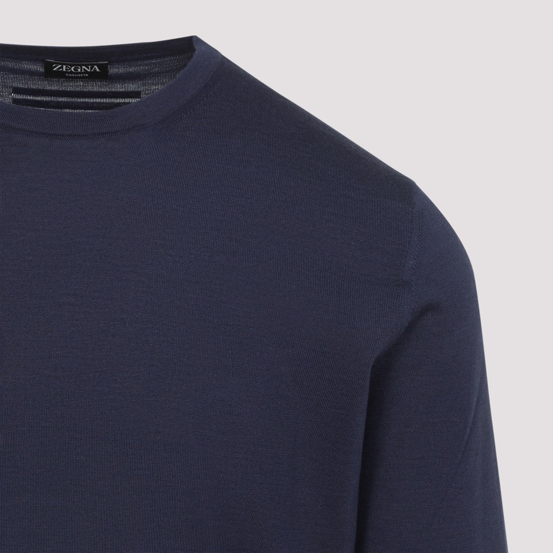 Zegna Blue Cashmere Mulberry Silk Sweater