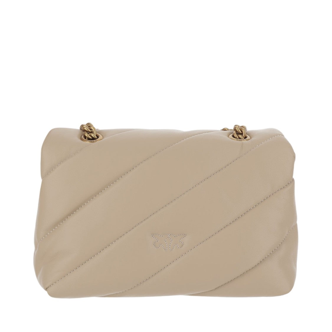Pinko Quilted Nappa Leather Mini Puff Bag With Love Birds Buckle