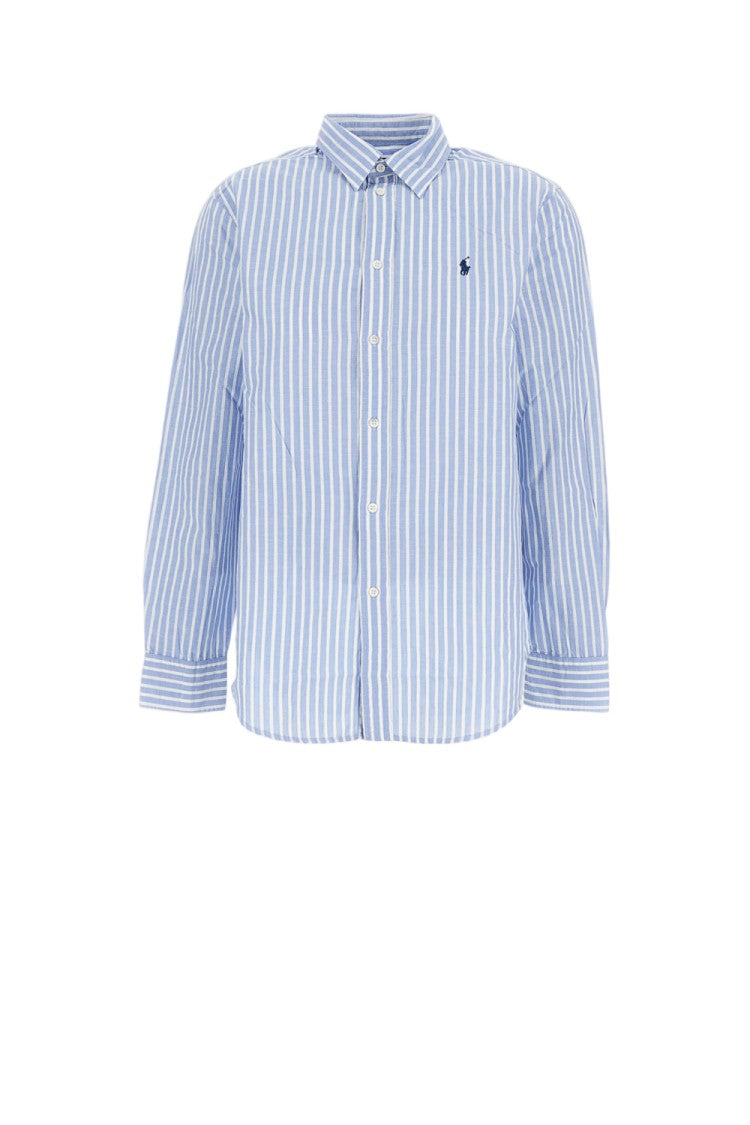 Polo Ralph Lauren Vertical Striped Button-Up Shirt With Iconic Logo