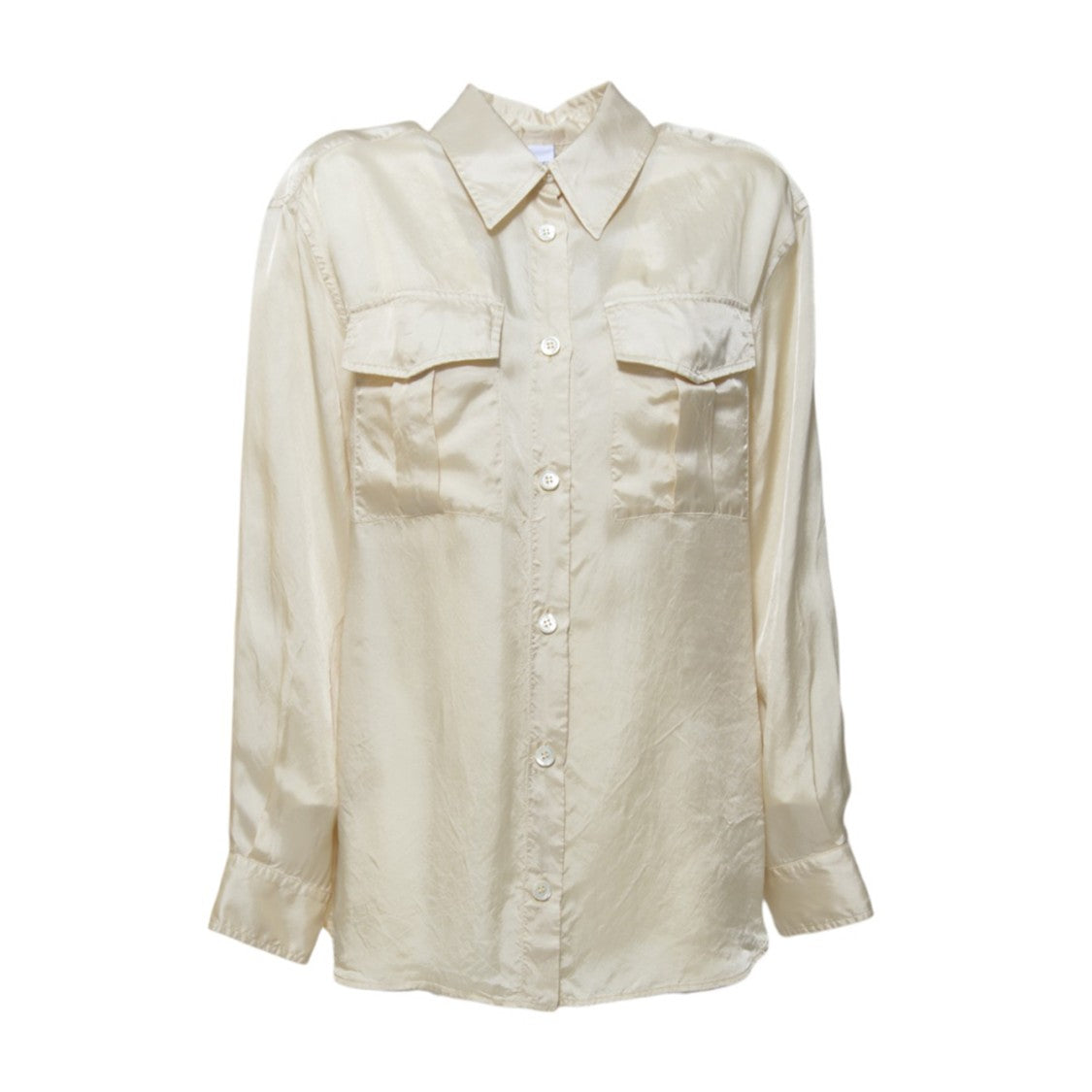 Aspesi Ecru Viscose Satin Blouse