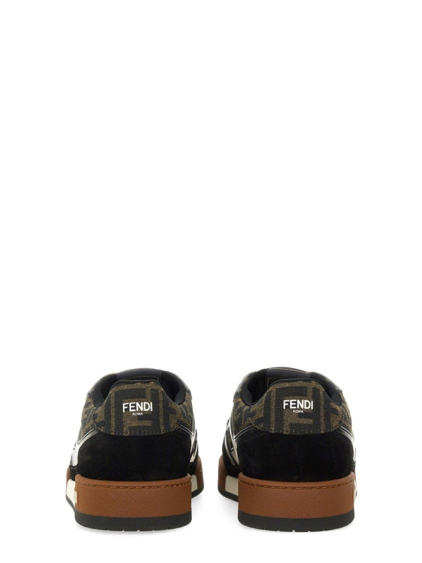 Fendi Low-Top Sneakers With Signature Monogram And Luxe Materials