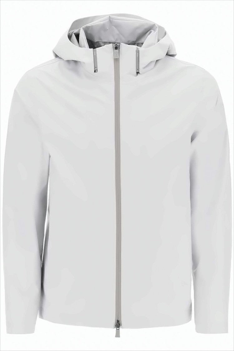 Herno Minimalist White Jacket With Hood