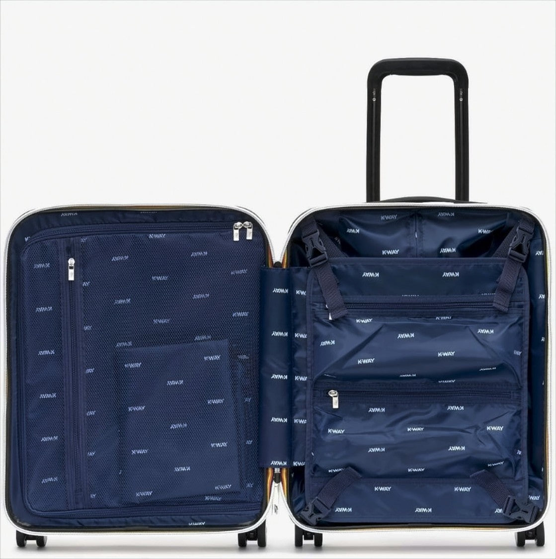 K-Way Hardside Carry-On Luggage With Geometric Logo
