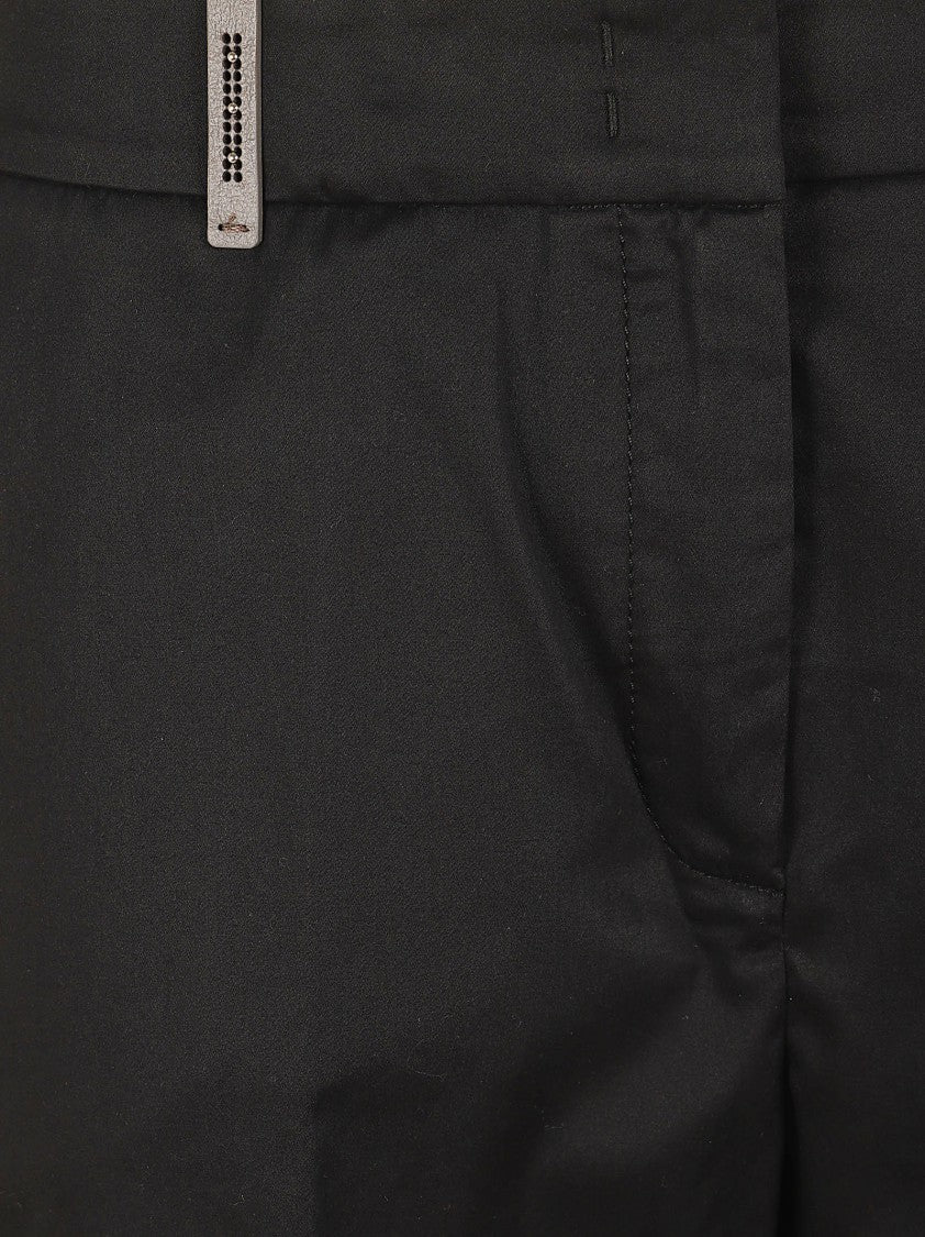 Peserico Ankle-Length Slim-Fit Cigarette Trousers With Concealed Pockets