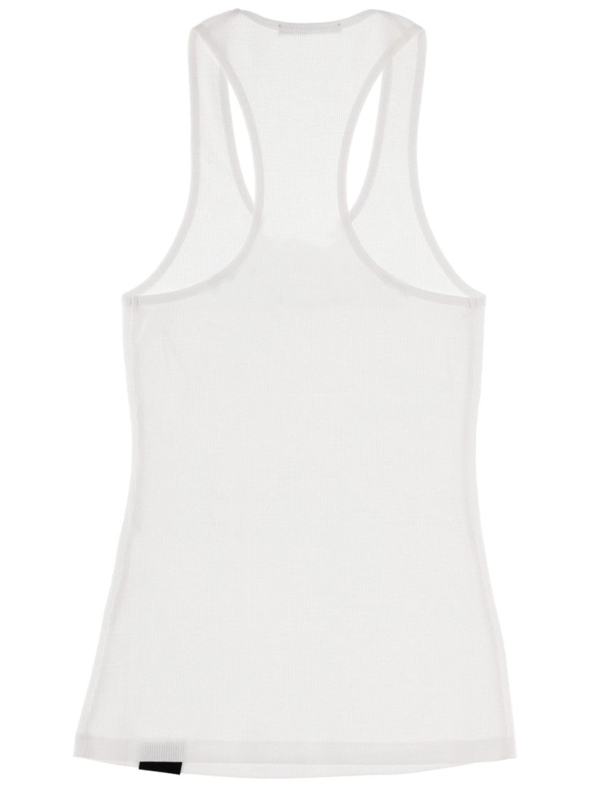 Stella Mccartney Hardcore Fitted Ribbed Chest Graphic Cotton Tank Top