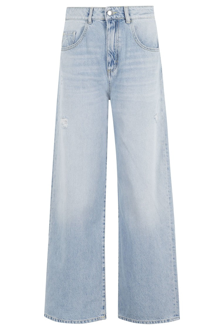 Icon Denim Poppy Dusty Blue Wide-Leg Jeans