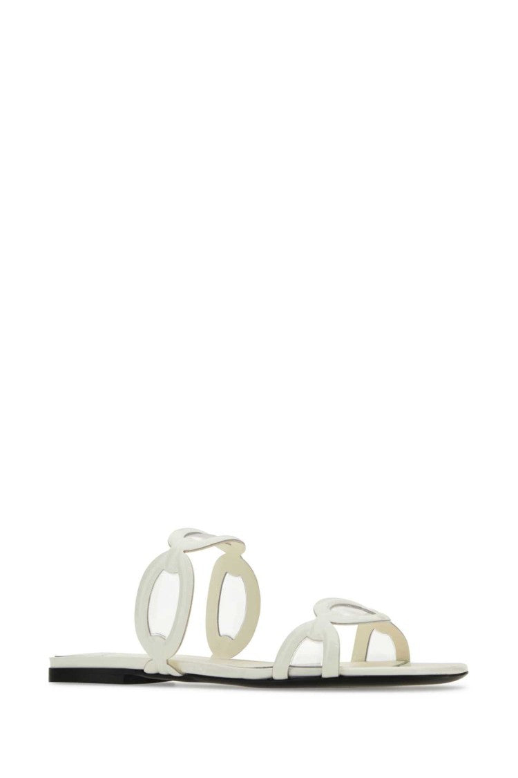 Valentino Garavani Ivory Pvc Valentino Garavani Chain 1967 Slippers
