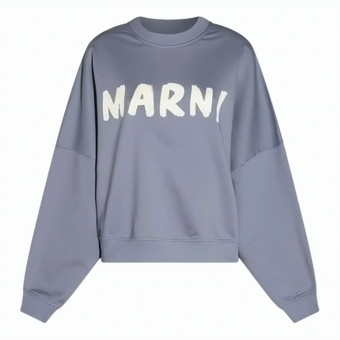 Marni Relaxed Fit Crew Neck Sweatshirt With Oversized Logo