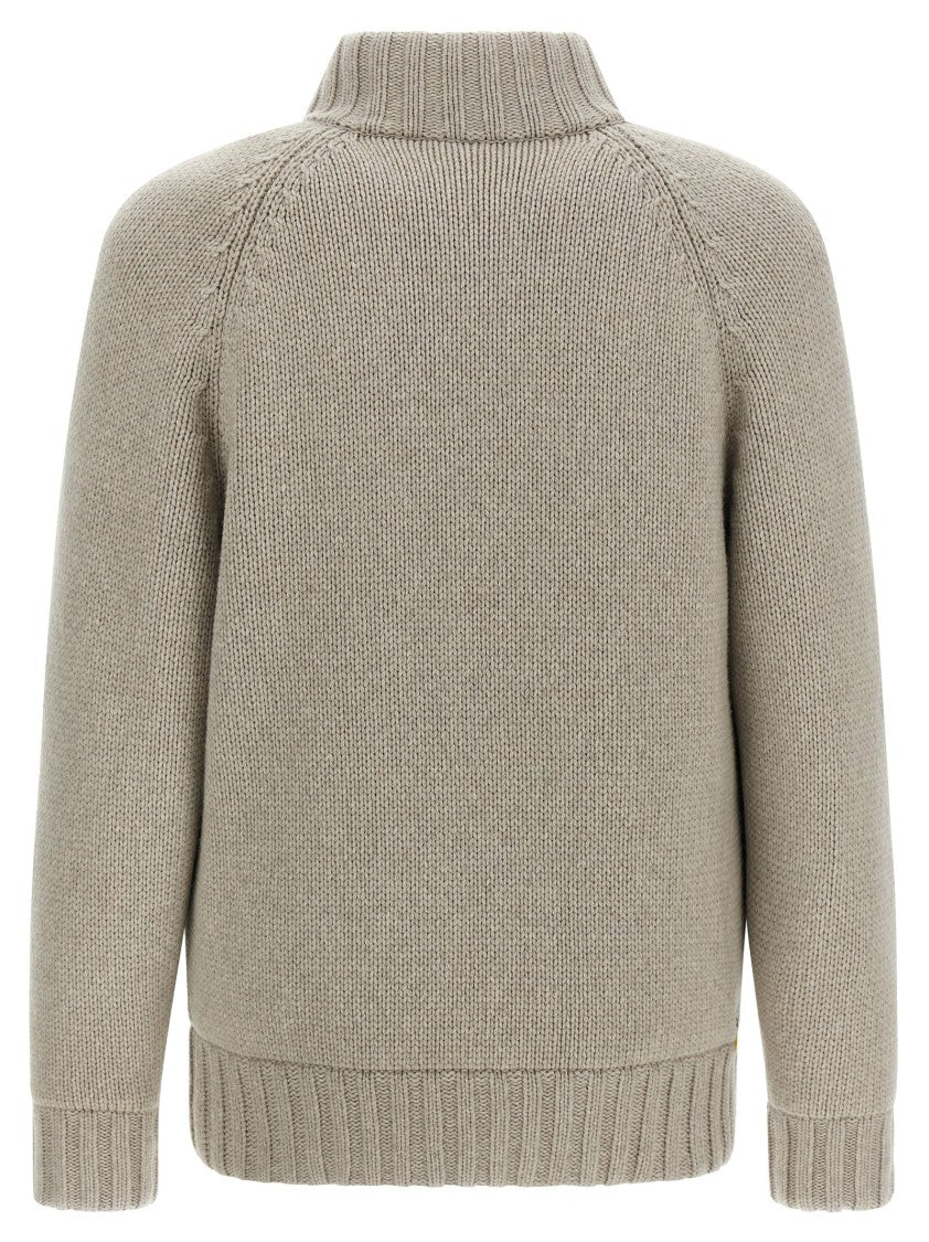 Brunello Cucinelli High Neck Cashmere Knit Cardigan