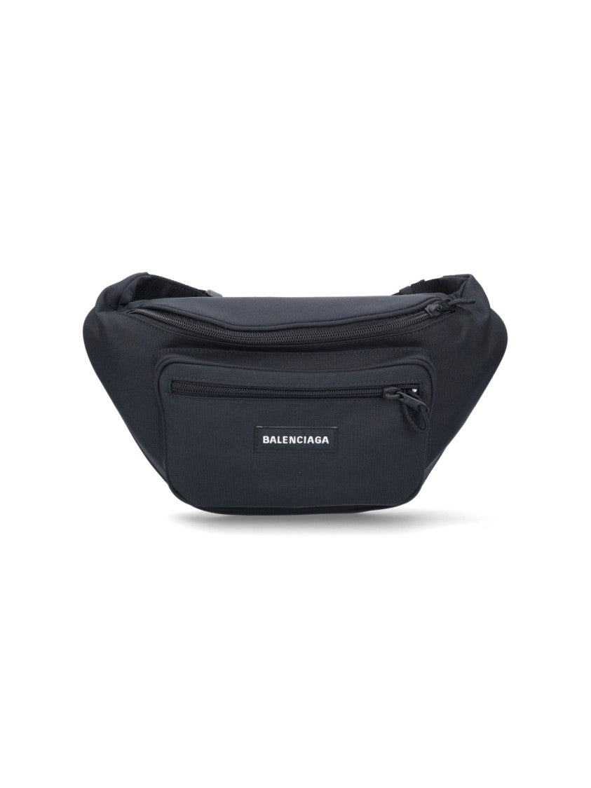Balenciaga Black Explorer Nylon Zipper Belt Bag