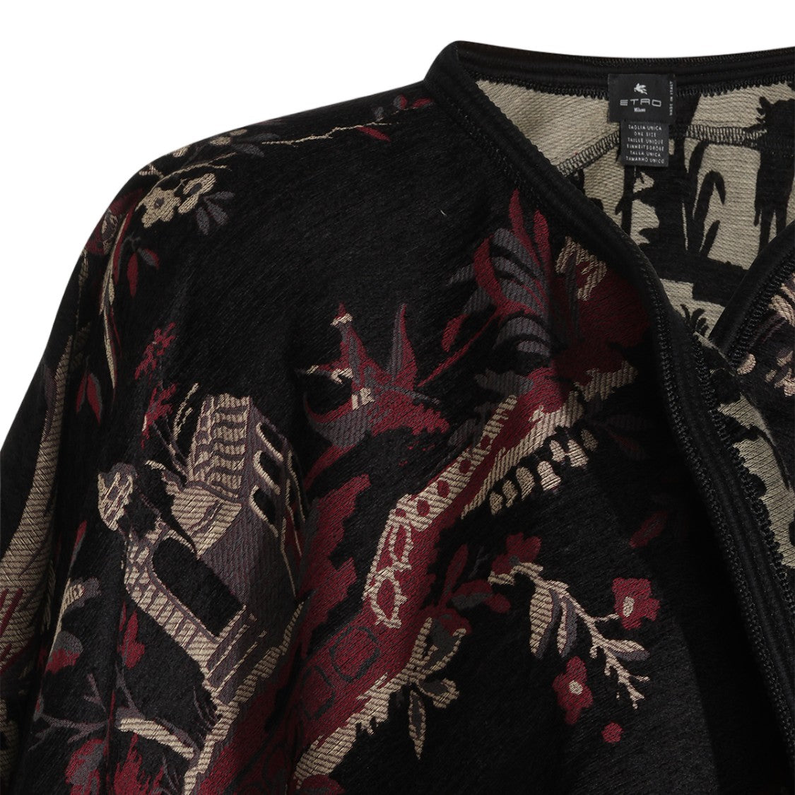 Etro Draped Silhouette Jacket With Asymmetrical Hem