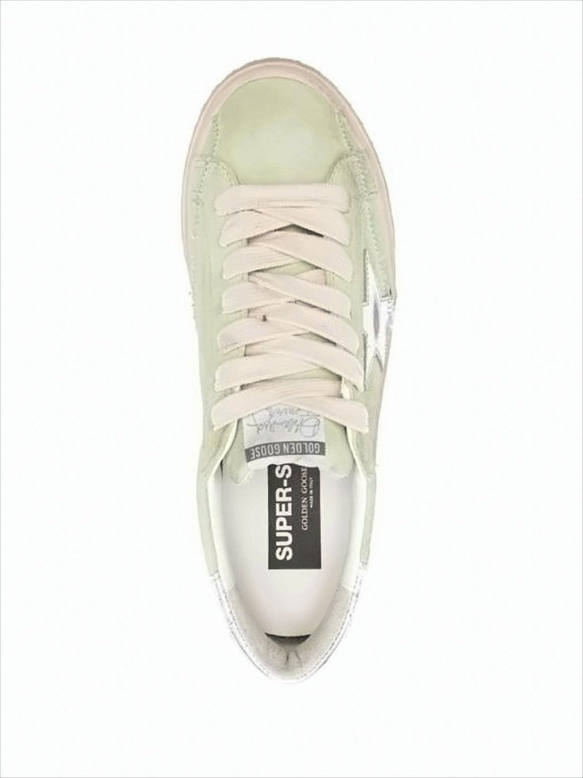 Golden Goose Low-Top Sneakers In Soft Calf Leather With Vintage Accents